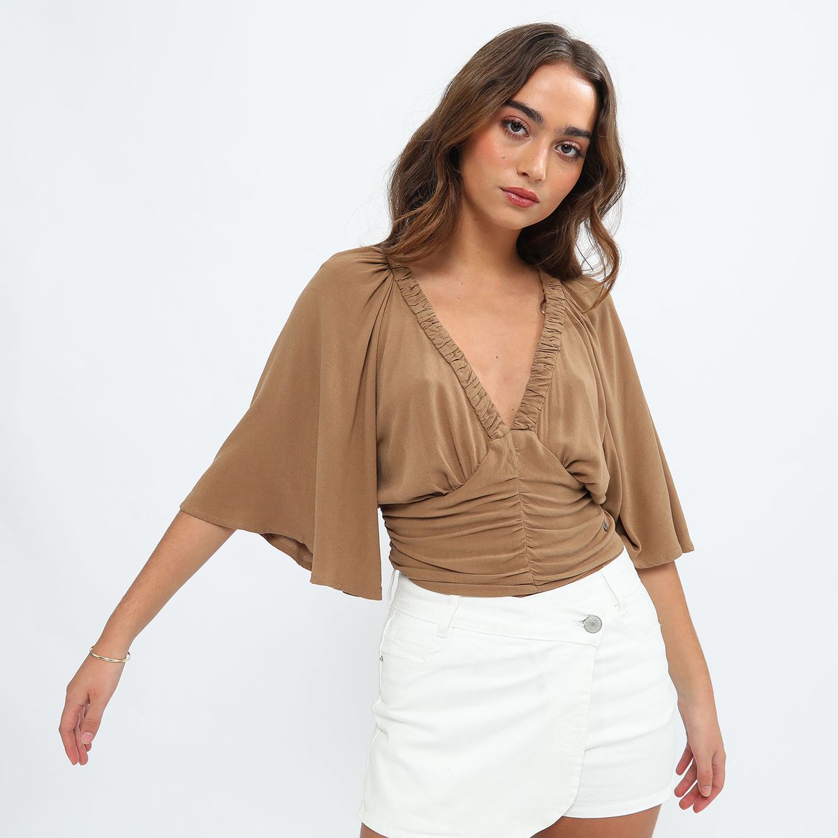 DENIMLAB - Blusa Manga Corta Mujer Denimlab