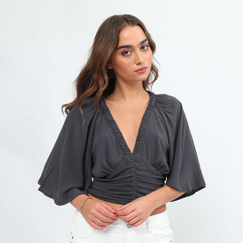 DENIMLAB - Blusa Manga Corta Mujer Denimlab