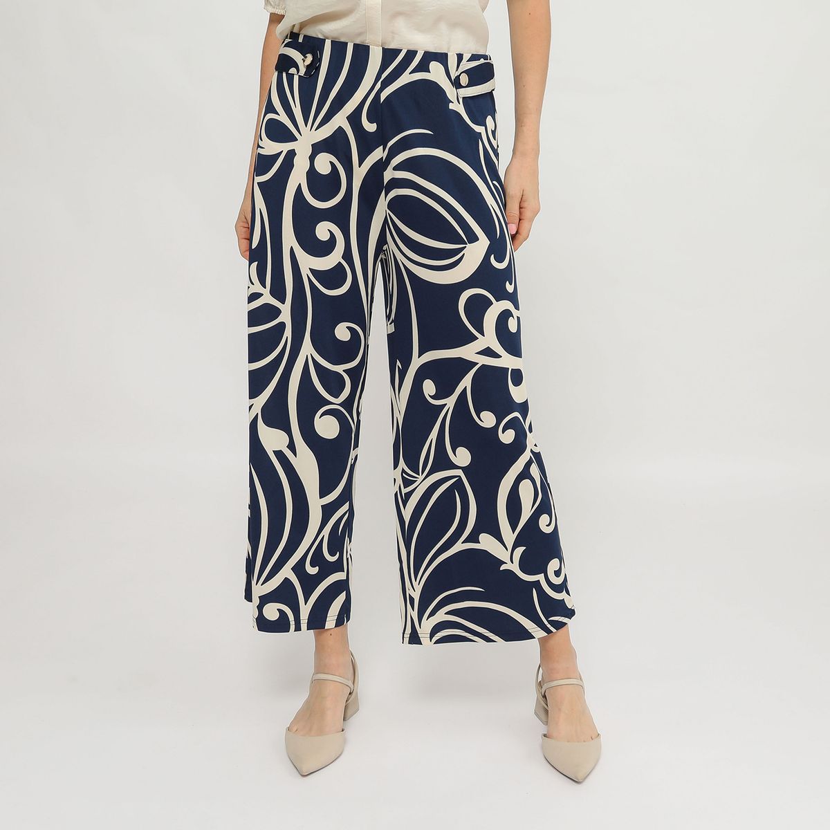 STEFANO COCCI - Pantalón Fluido Tiro Alto Mujer Stefano Cocci