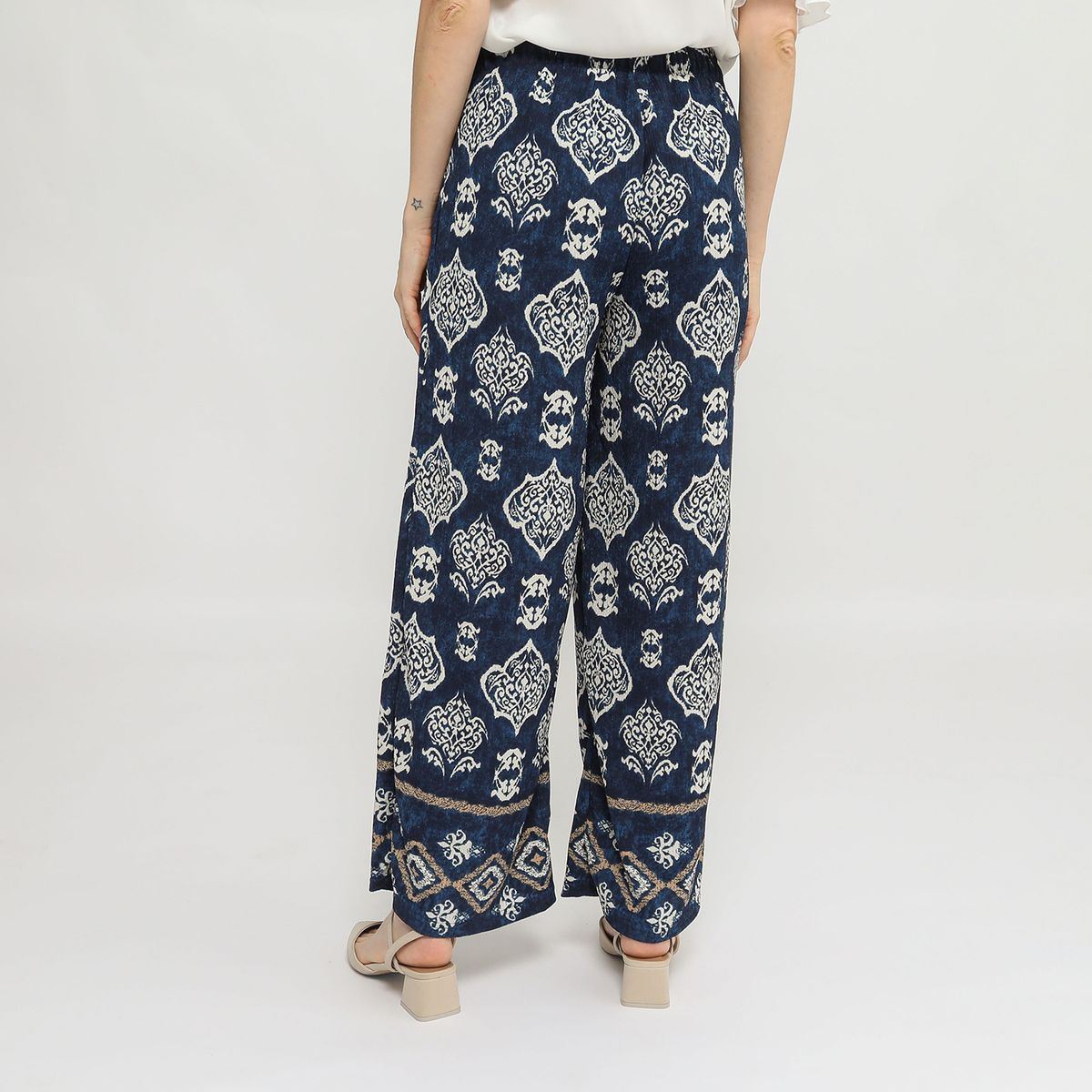 NEWPORT - Pantalón Fluido Tiro Alto Mujer Newport