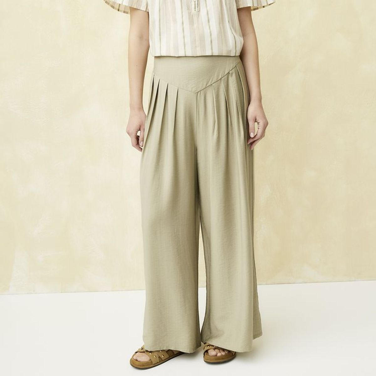 UNIVERSITY CLUB - Pantalón Wide Leg Tiro Alto Mujer University Club