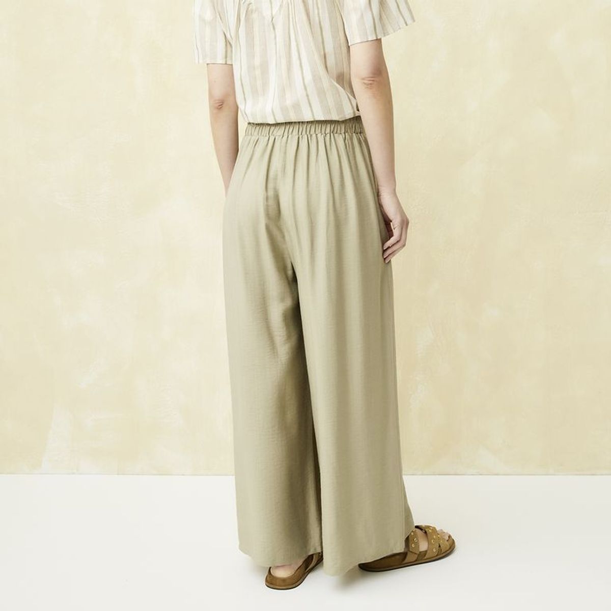 UNIVERSITY CLUB - Pantalón Wide Leg Tiro Alto Mujer University Club