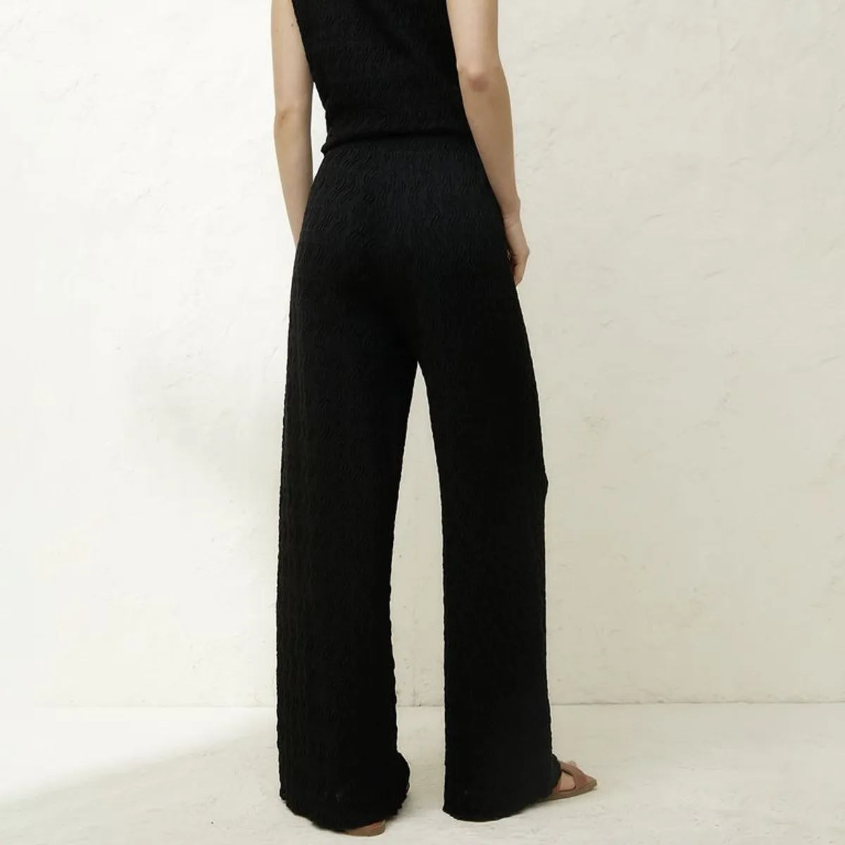 BASEMENT - Pantalón Palazzo Tiro Alto Mujer Basement