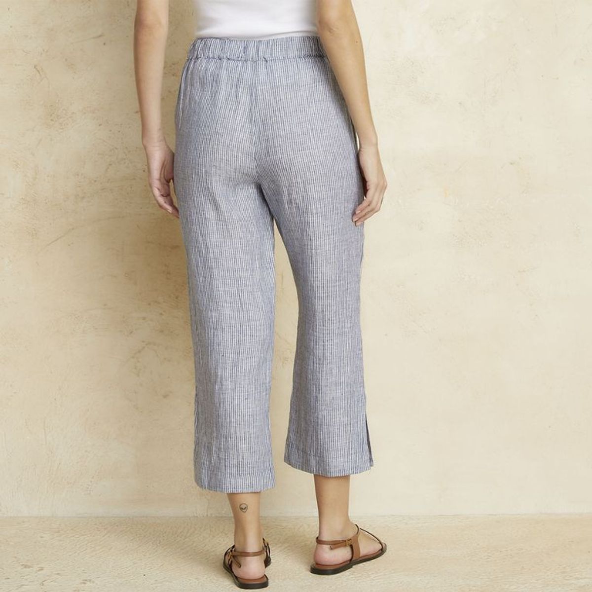 BASEMENT - Pantalón De Lino Mujer Basement