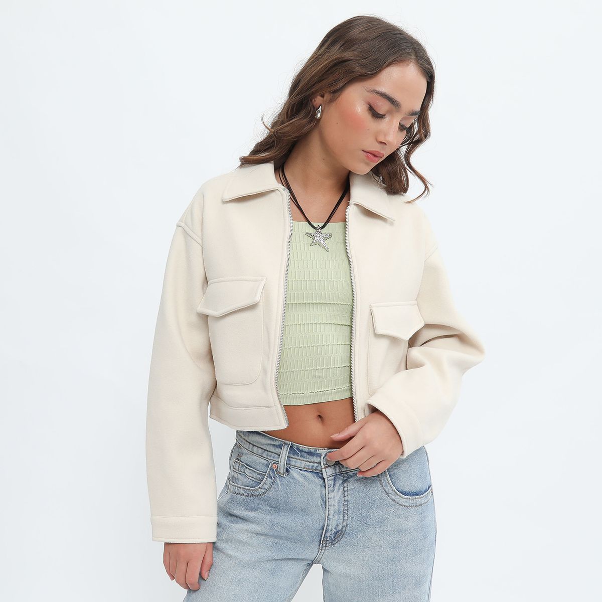 SYBILLA - Casaca Trucker Mujer Sybilla