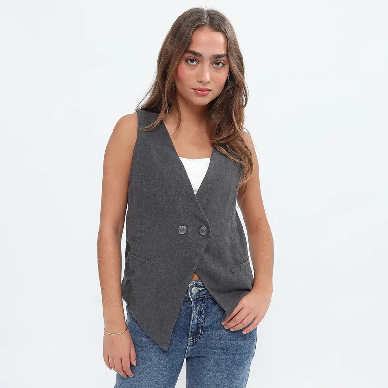 DENIMLAB - Chaleco Asimétrico Mujer Denimlab