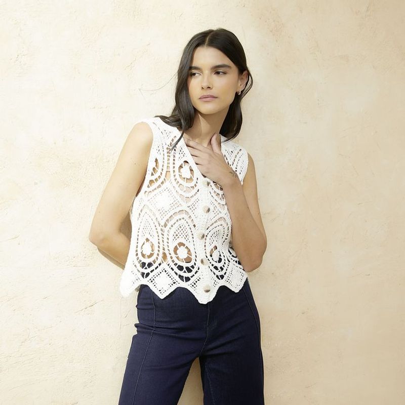 BASEMENT - Chaleco Tejido Mujer Basement