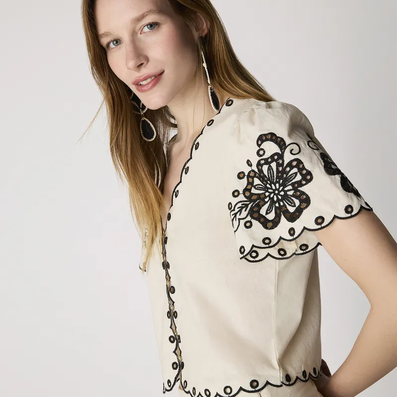 BASEMENT - Blusa Manga Corta Mujer Basement