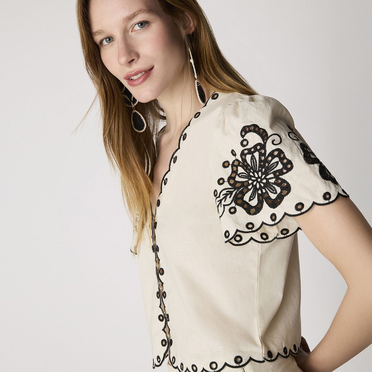 BASEMENT - Blusa Manga Corta Mujer Basement