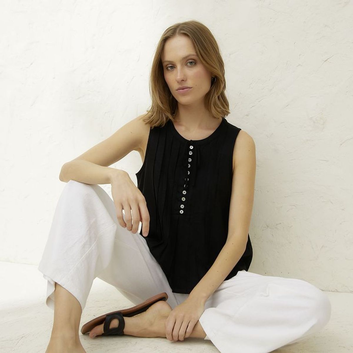 BASEMENT - Blusa Sin Mangas Mujer Basement