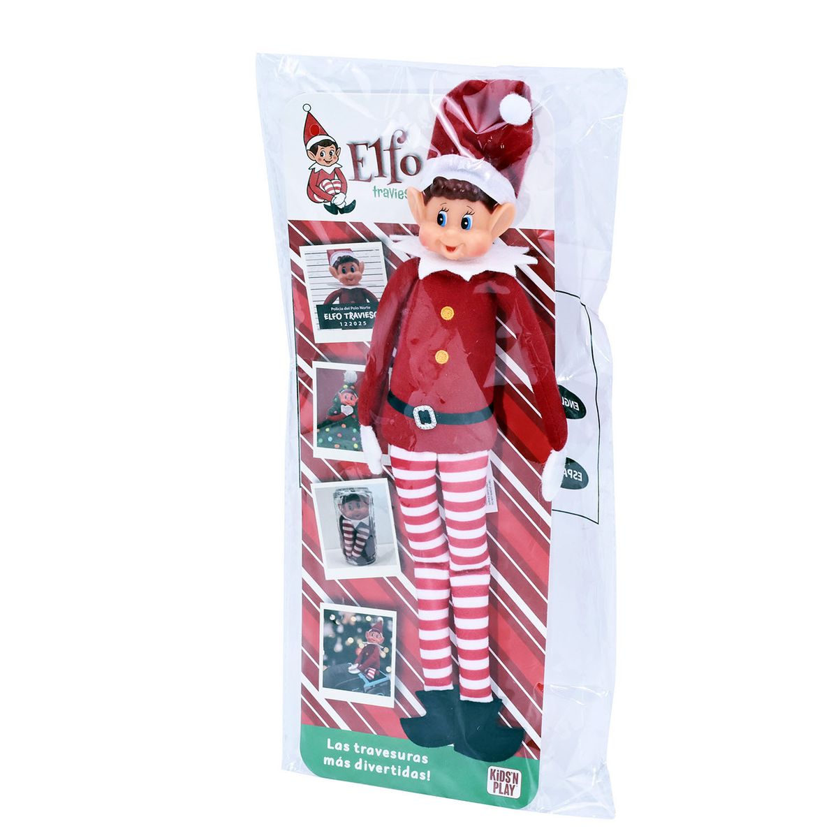 KIDS N PLAY - Peluche Elfo Navideño 35 Cm