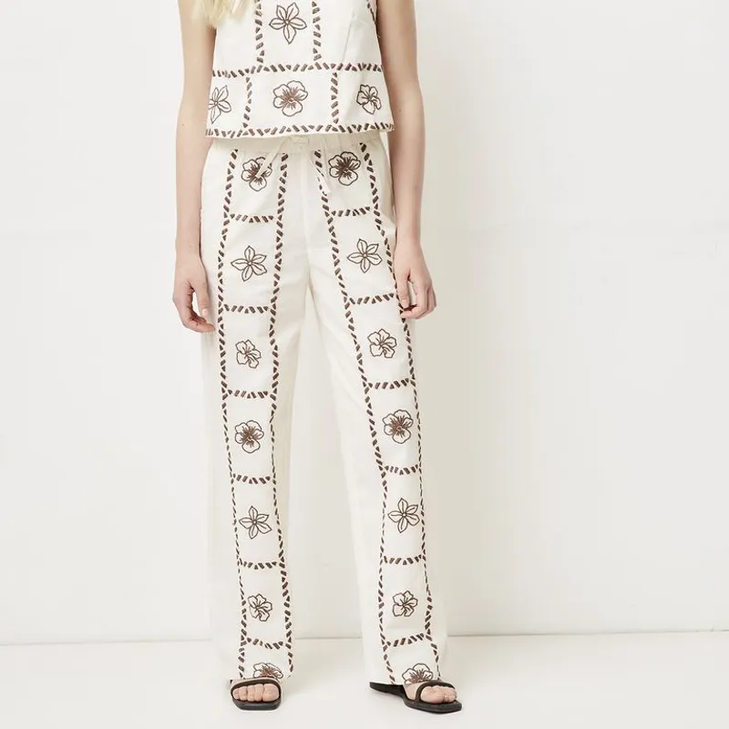 SYBILLA - Pantalón Fluido Tiro Alto Mujer Sybilla