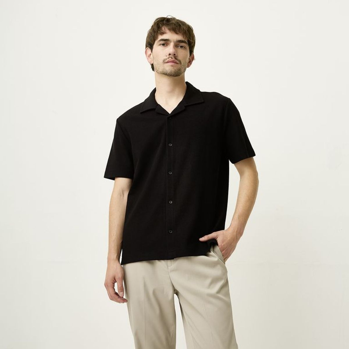 BASEMENT - Camisa Casual Slim Fit Hombre Basement