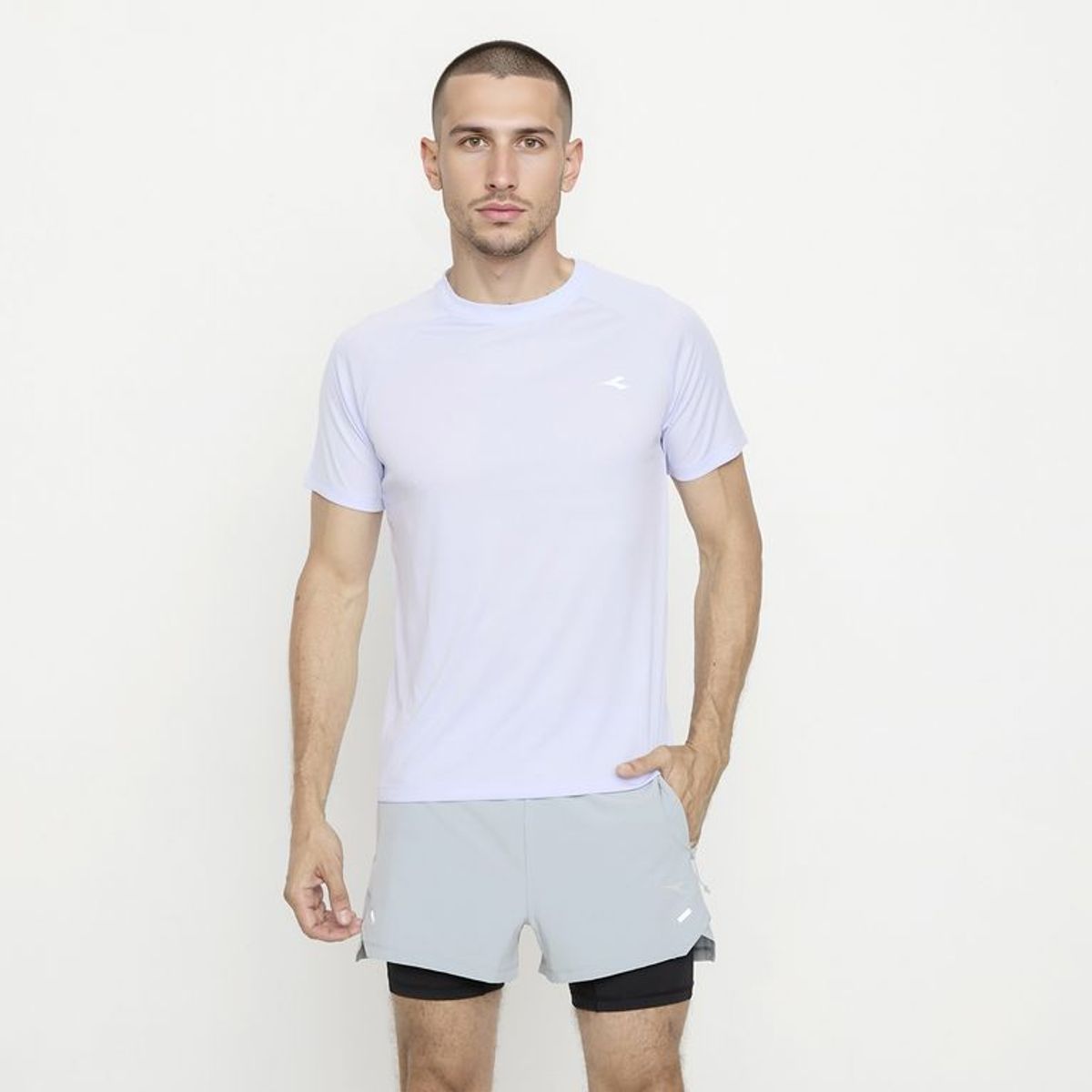 DIADORA - Polo Deportivo Técnico Running Manga Corta Hombre Diadora