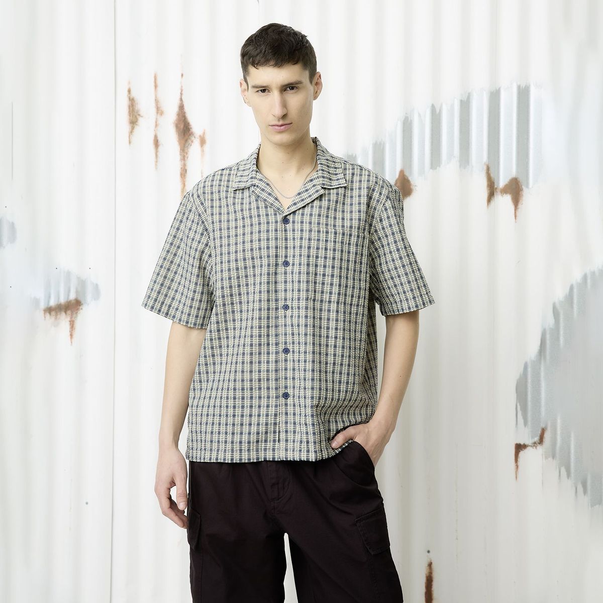 DENIMLAB - Camisa Casual Regular Fit Hombre Denimlab