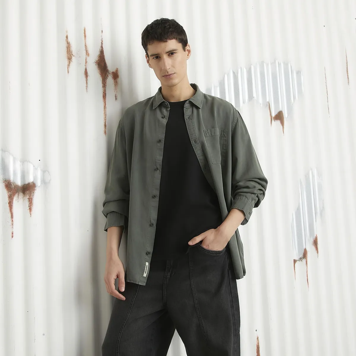 DENIMLAB - Camisa Regular Fit Hombre Denimlab