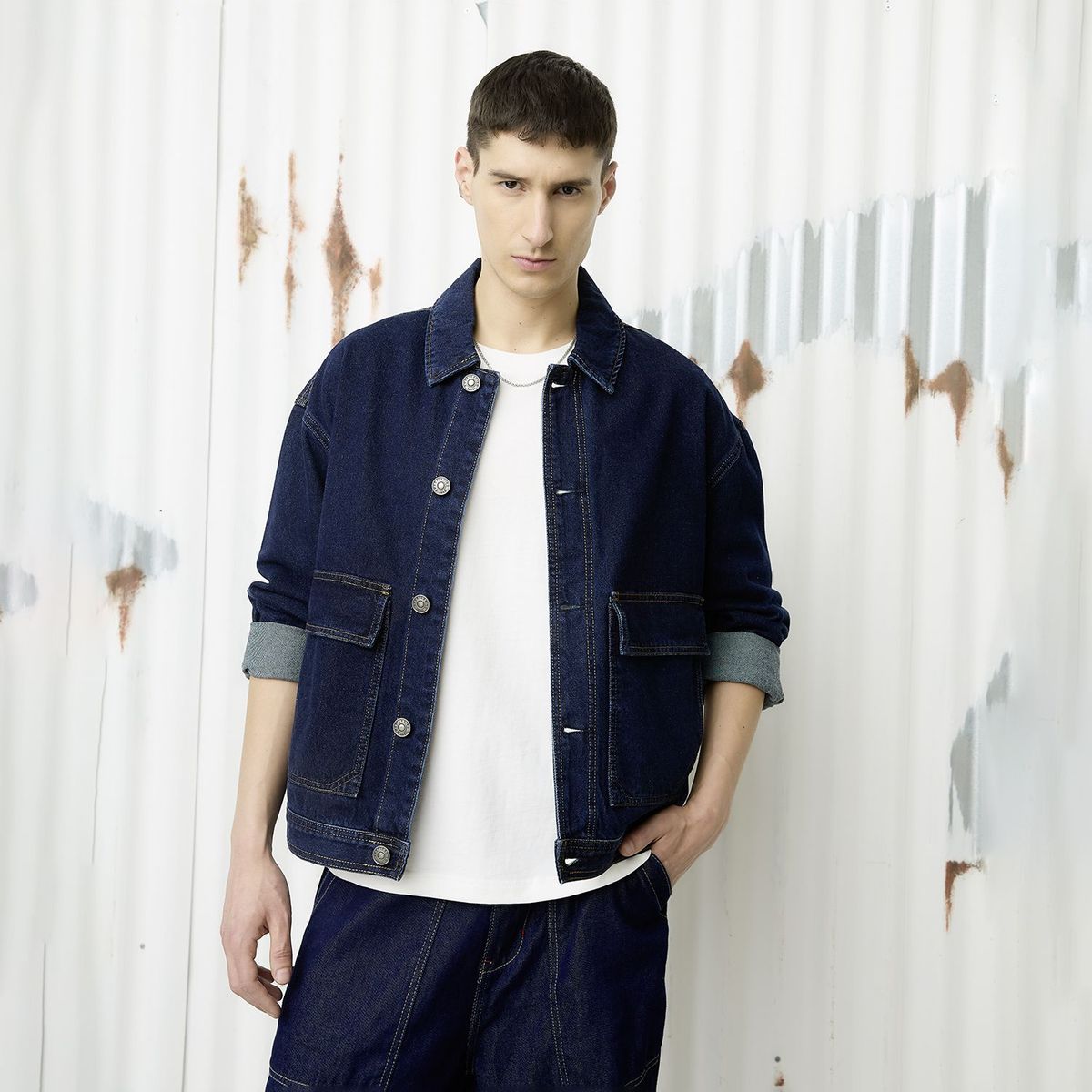 DENIMLAB - Casaca Boxy Fit Hombre Denimlab