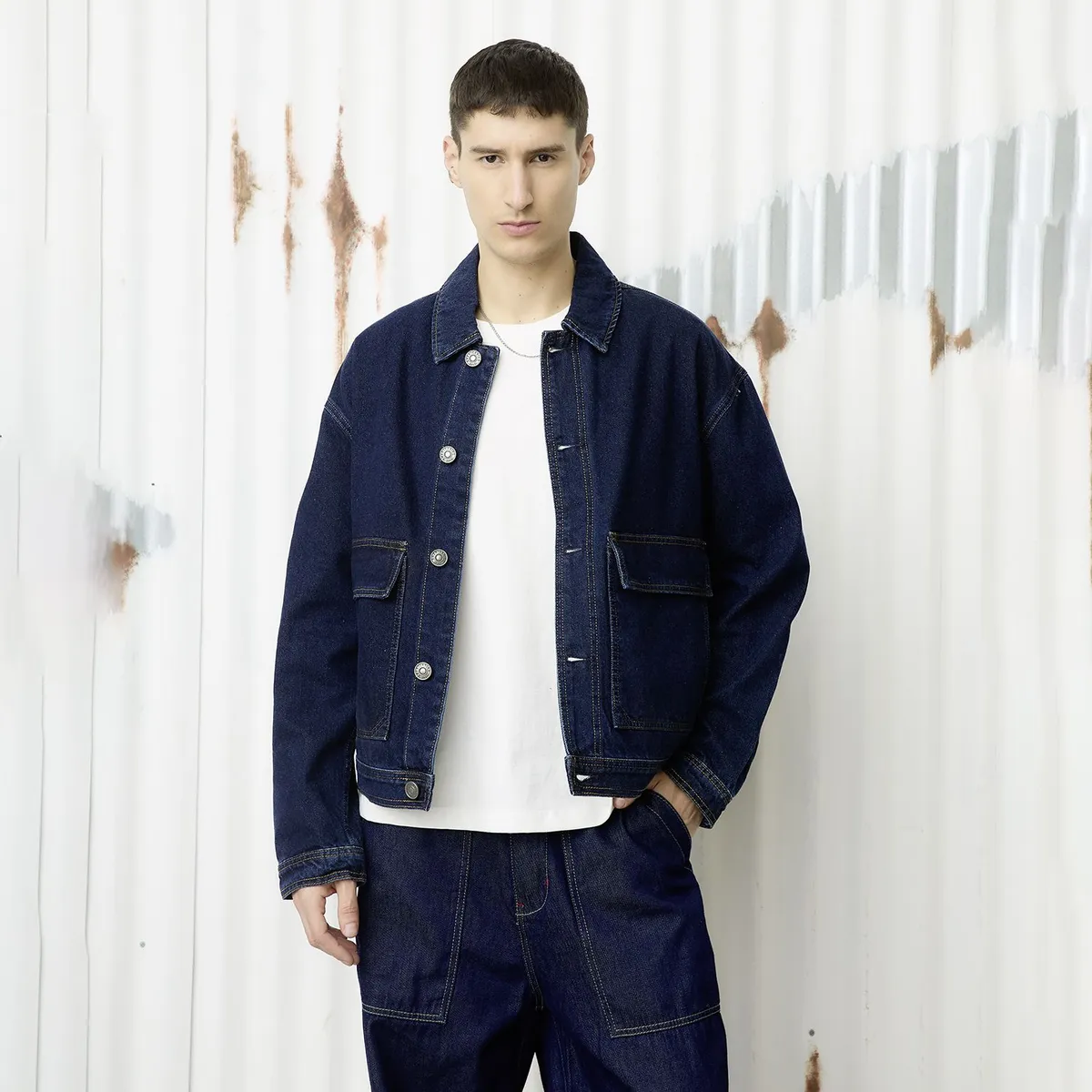 DENIMLAB - Casaca Boxy Fit Hombre Denimlab