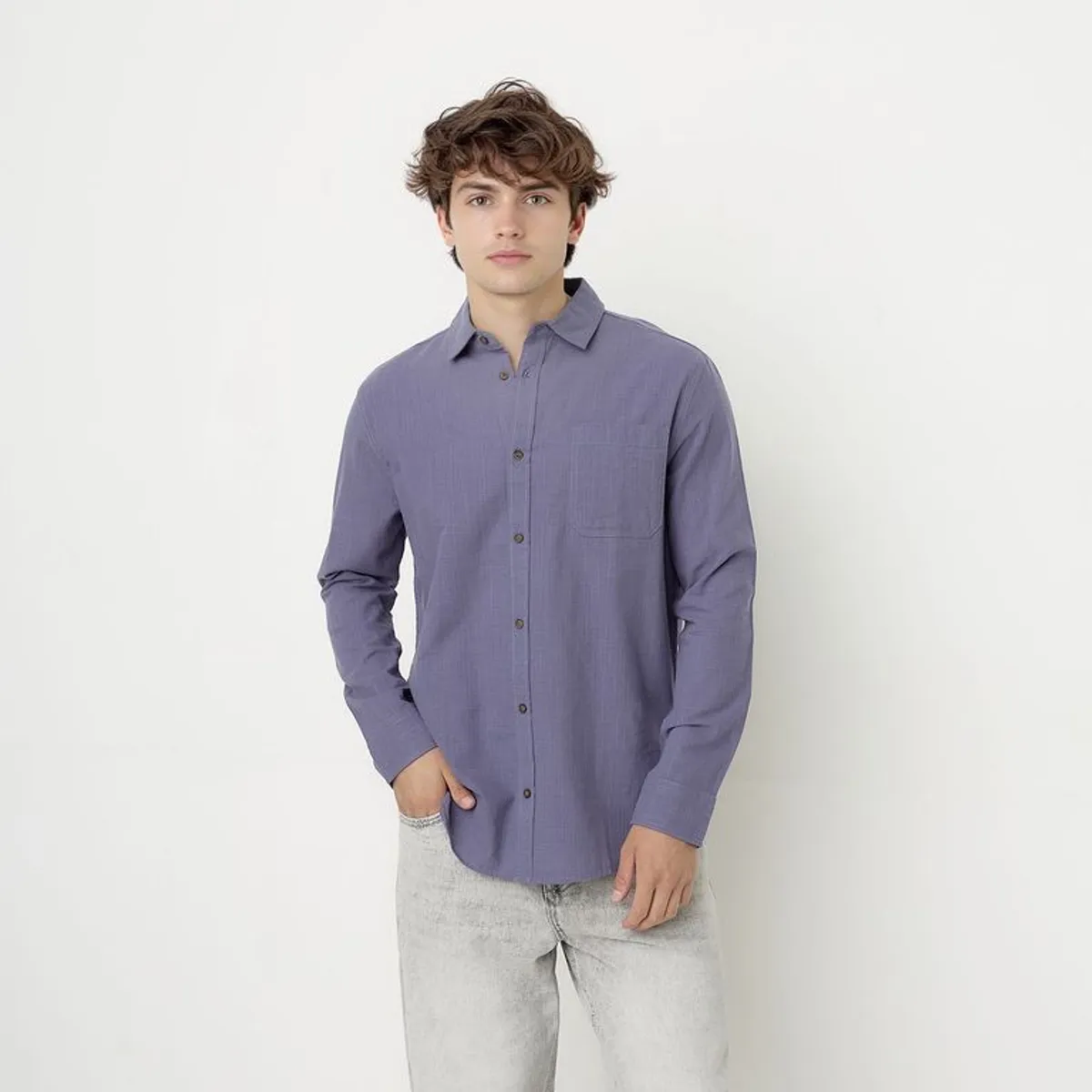BEARCLIFF - Camisa 100% Algodón Regular Fit Hombre Bearcliff