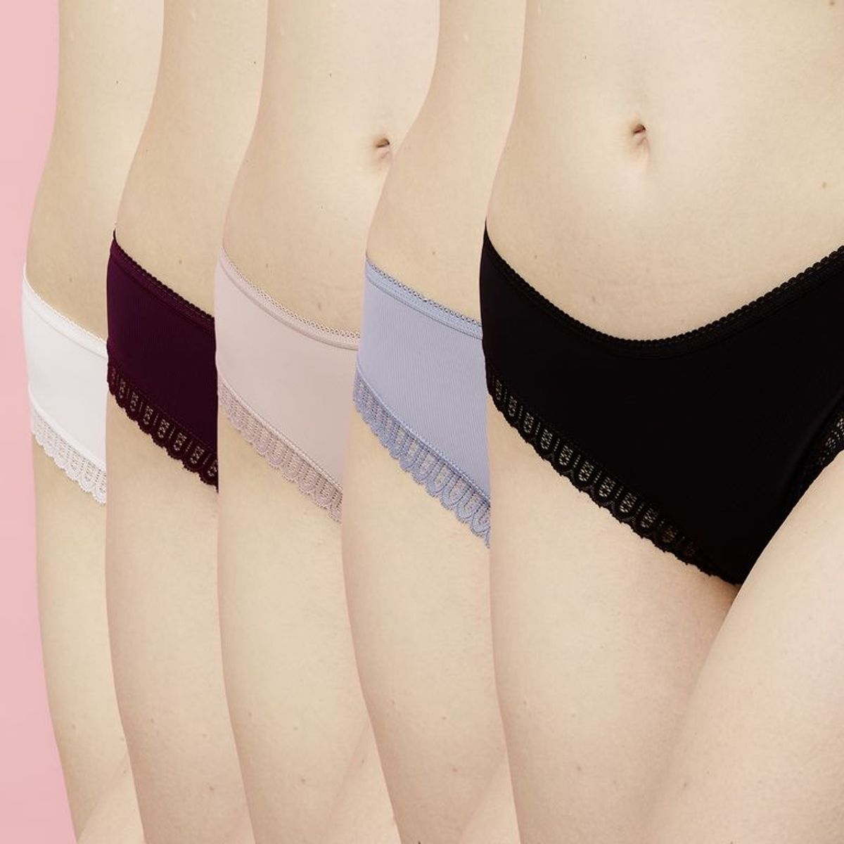BLU - Pack X5 Calzón Microfibra Con Encaje Mujer