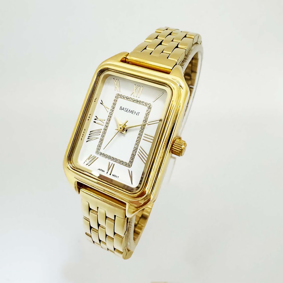 BASEMENT - Reloj Mujer Dorado + Estuche