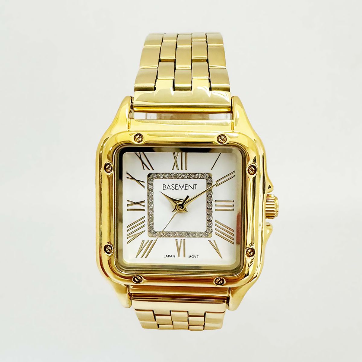 BASEMENT - Reloj Mujer Dorado + Estuche