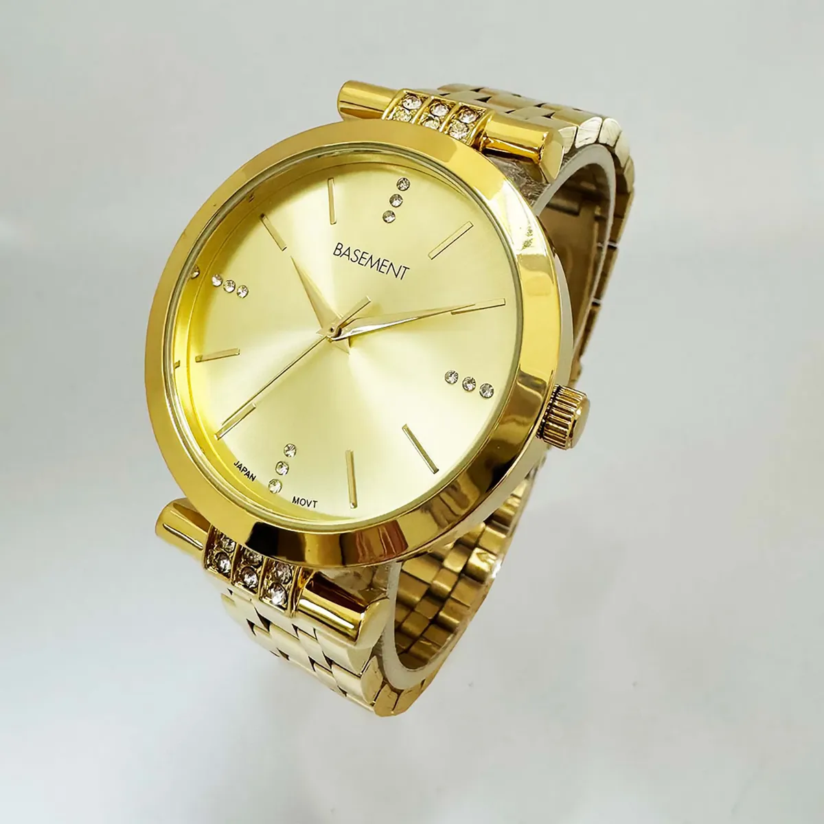 BASEMENT - Reloj Mujer Dorado + Estuche