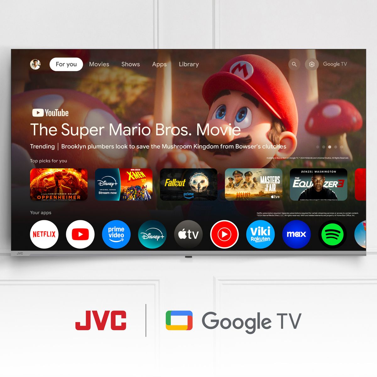 JVC - Televisor Jvc 86" Qled 4k Google Tv Smart Tv