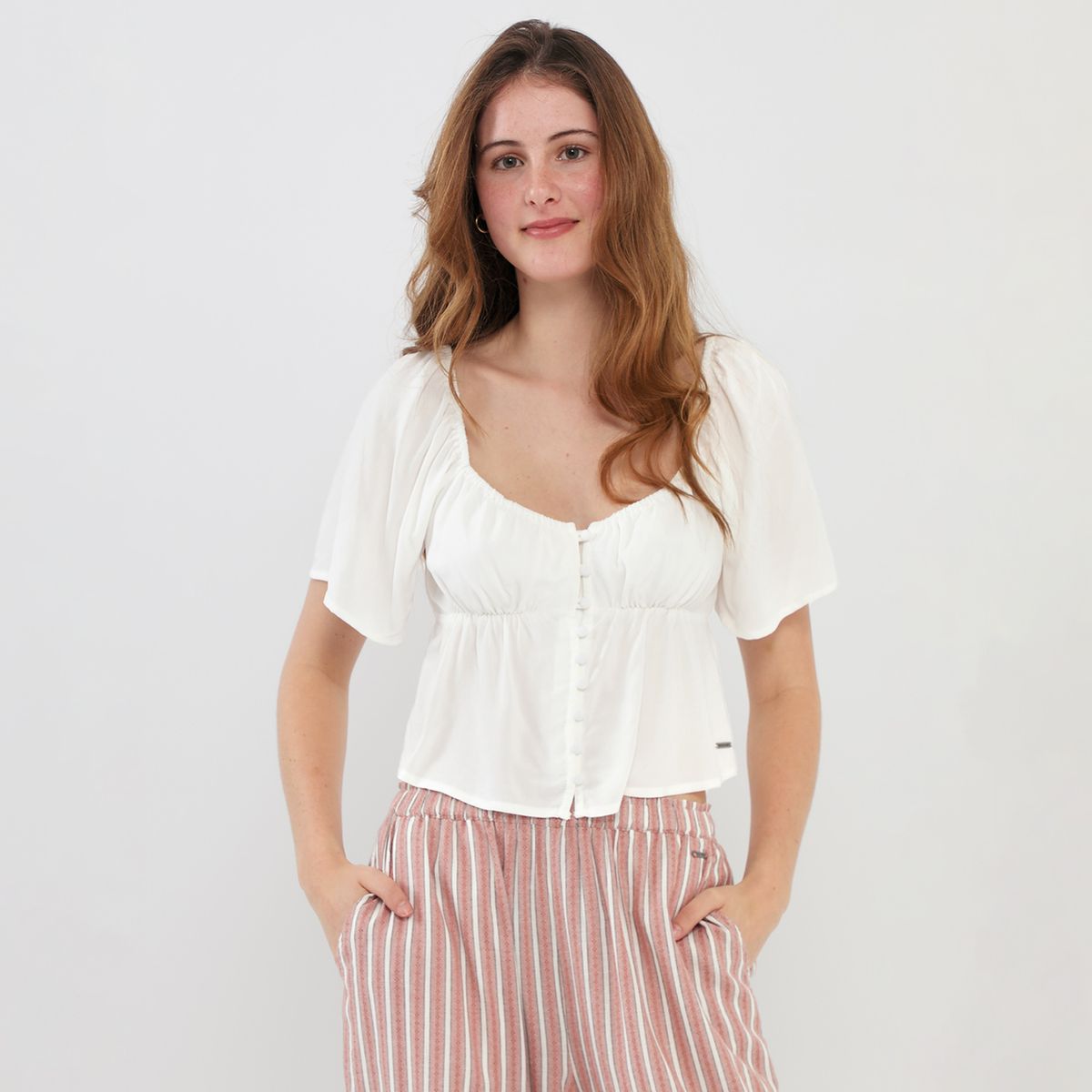 AMERICAN ABBEY - Blusa Manga Corta Mujer American Abbey