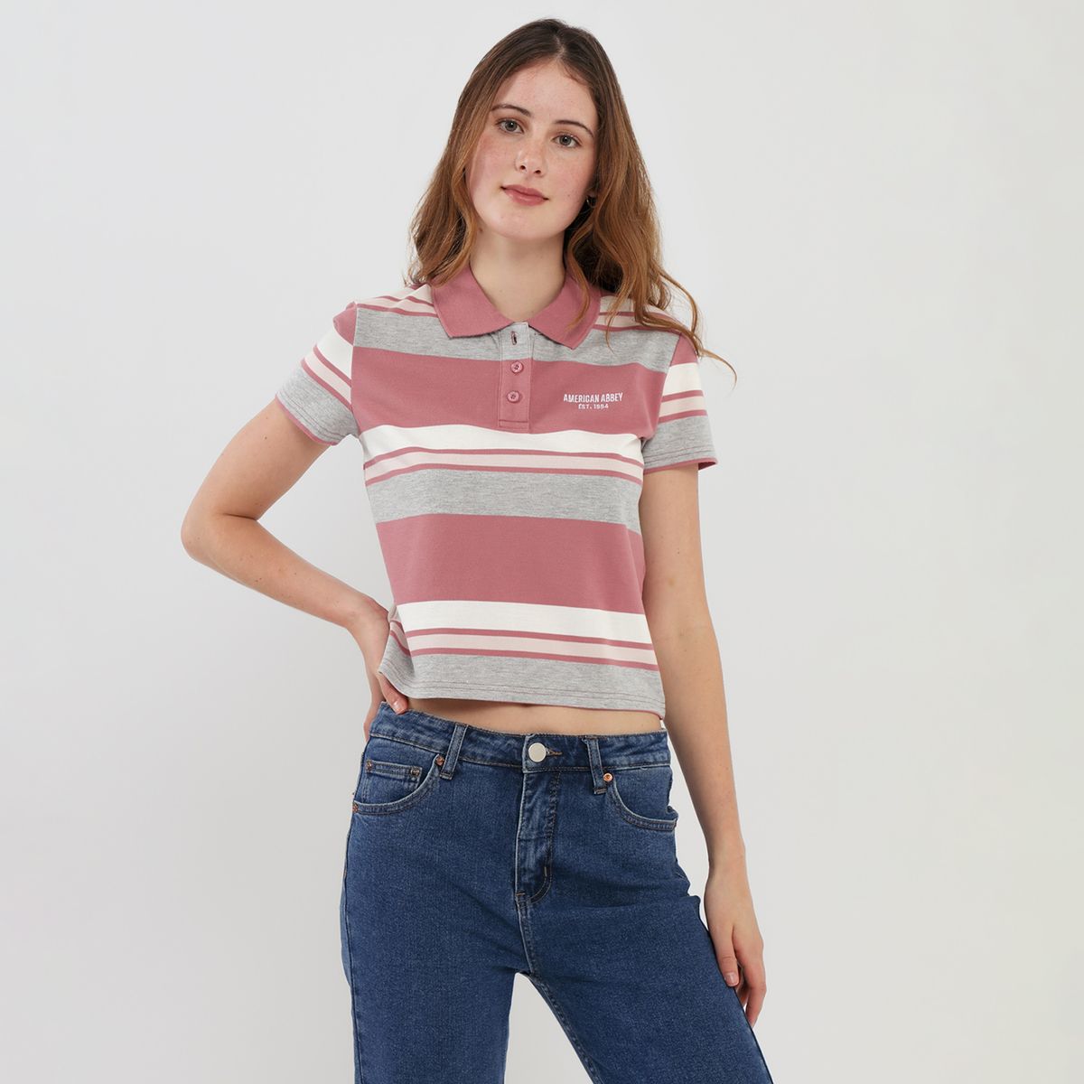 AMERICAN ABBEY - Polo Manga Corta Mujer American Abbey