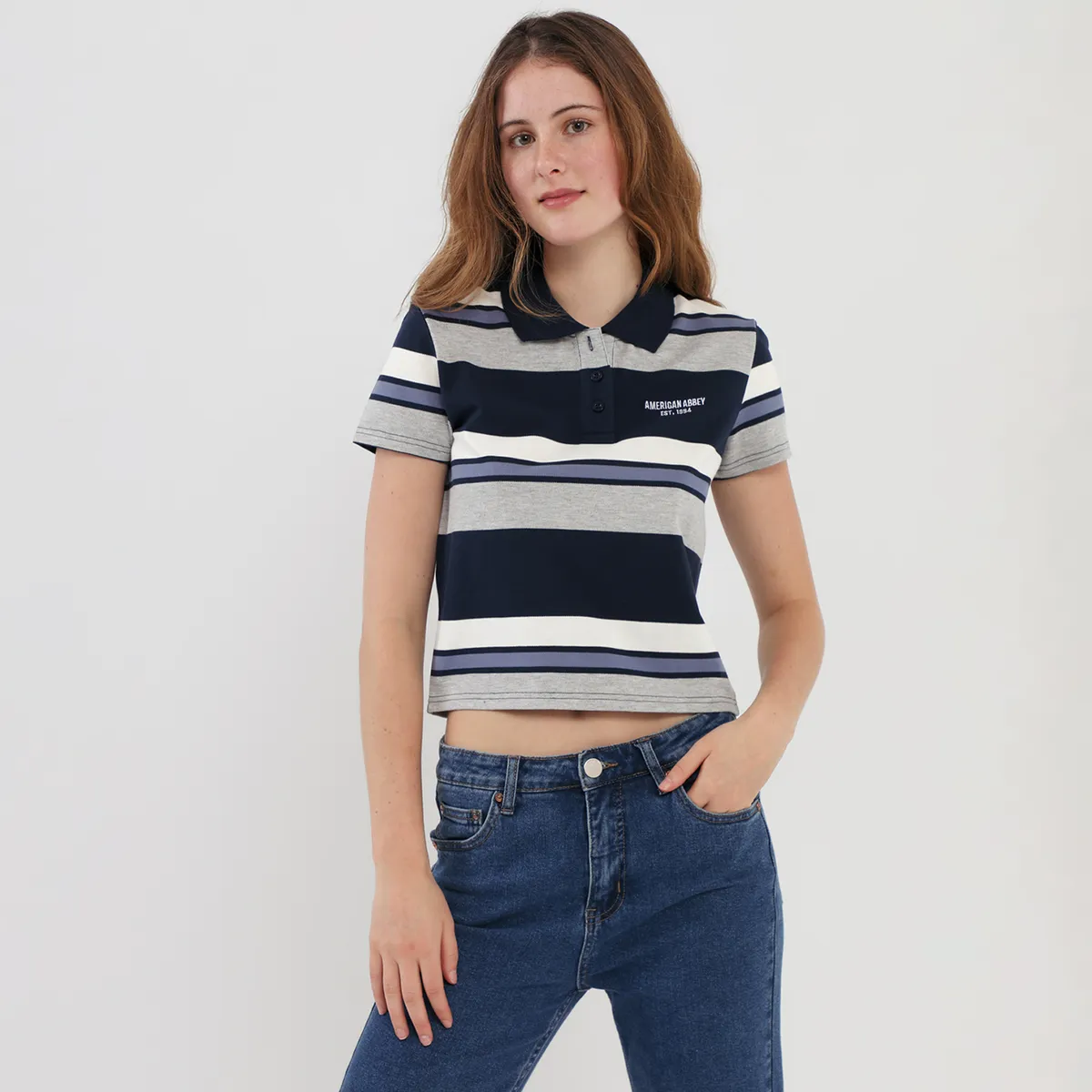 AMERICAN ABBEY - Polo Manga Corta Mujer American Abbey