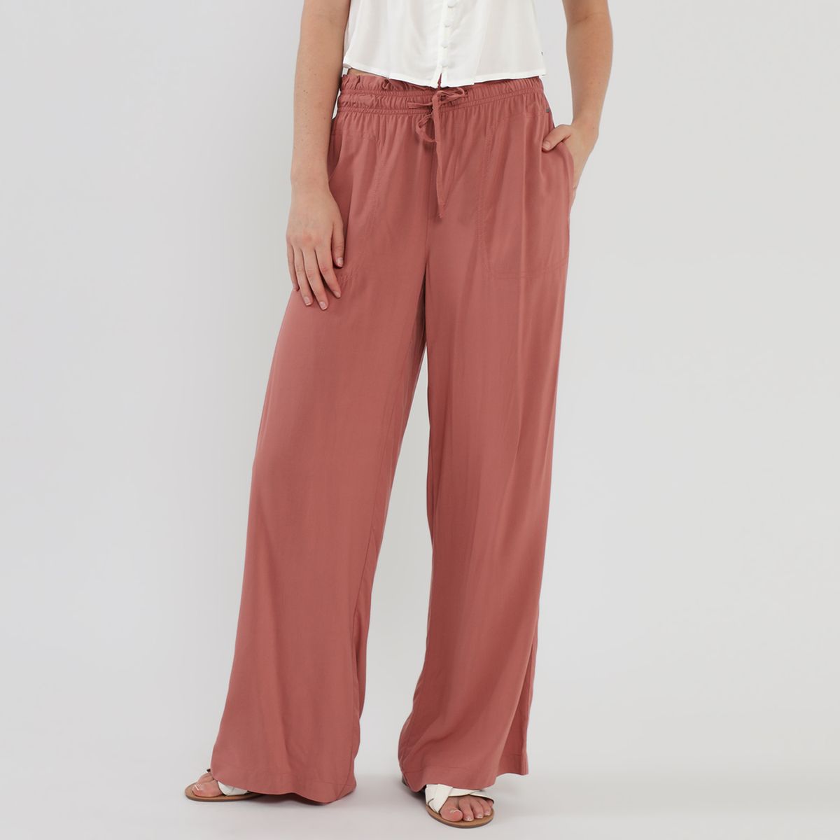 AMERICAN ABBEY - Pantalón Straight Tiro Alto Mujer American Abbey