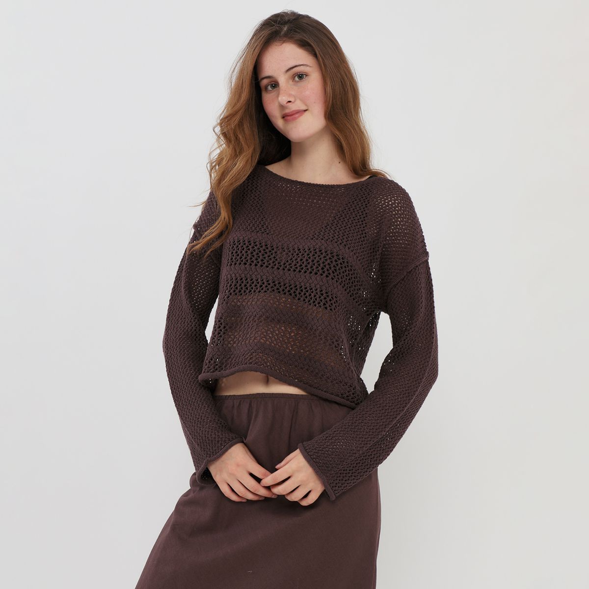 AMERICAN ABBEY - Chompa Manga Larga Mujer American Abbey