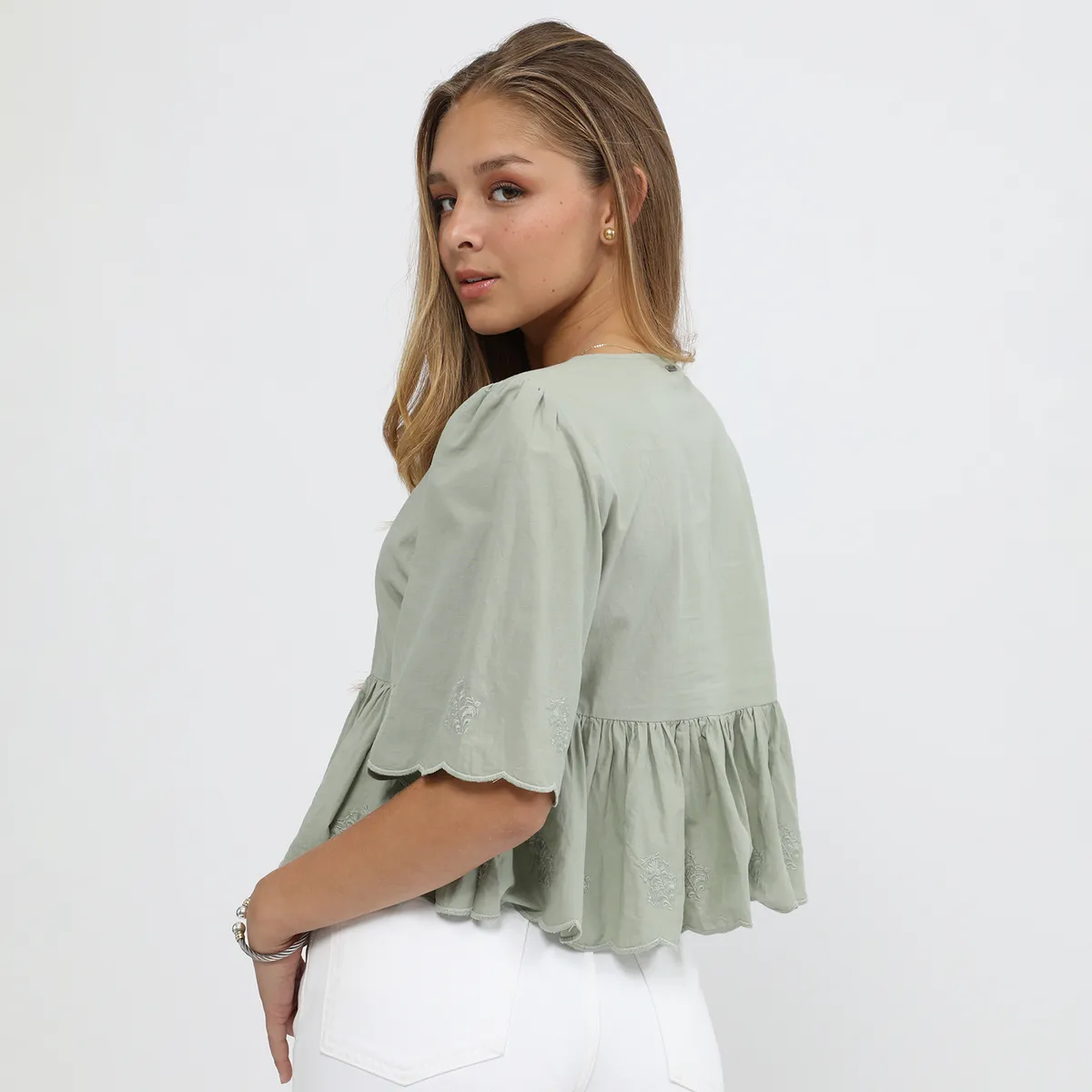 AMERICAN ABBEY - Blusa Manga Corta Mujer American Abbey