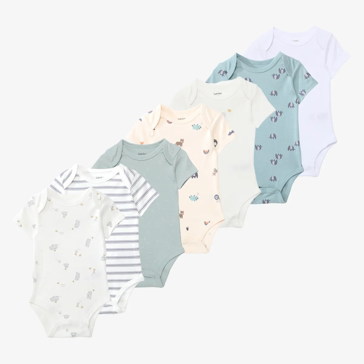 YAMP - Body Bebé Niño Pack X7 Algodón Yamp