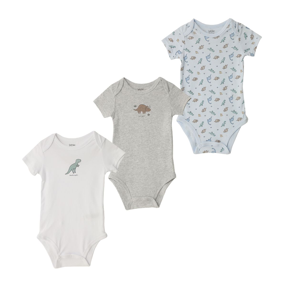 YAMP - Body Bebé Niño Pack X3 Algodón Yamp