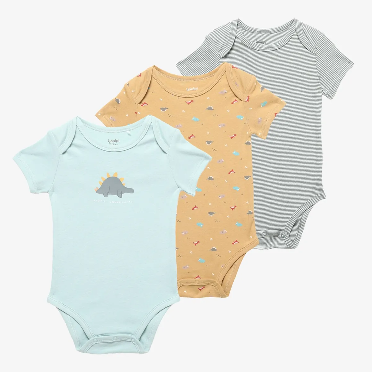 YAMP - Body Bebé Niño Pack X3 Algodón Yamp
