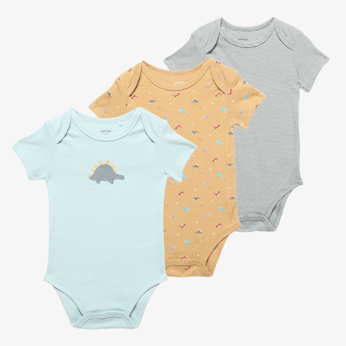 YAMP - Body Bebé Niño Pack X3 Algodón Yamp