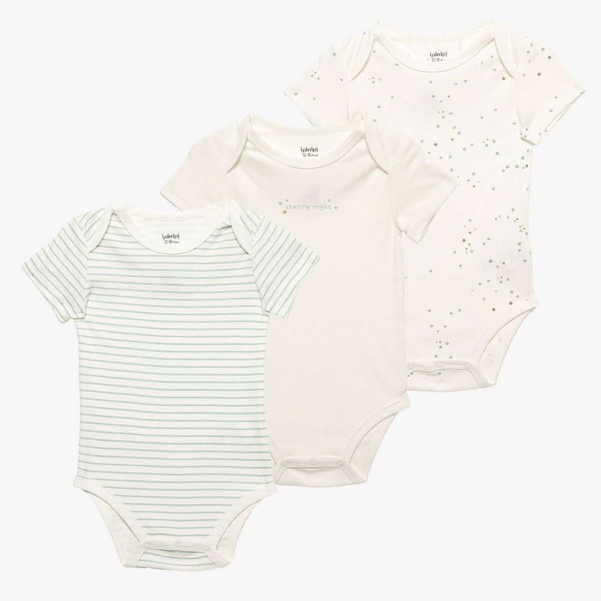 YAMP - Body Bebé Niño Pack X3 Algodón Yamp