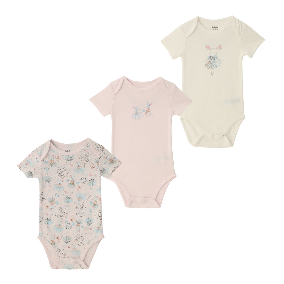 YAMP - Body Bebé Niña Pack X3 Algodón Yamp