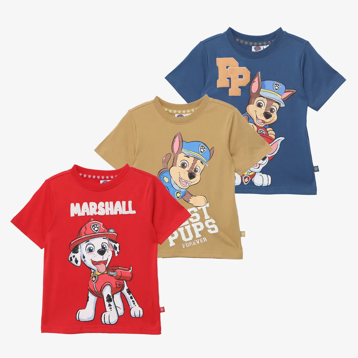 PAW PATROL - Polo Niño Pack X3 Manga Corta Algodón Paw Patrol