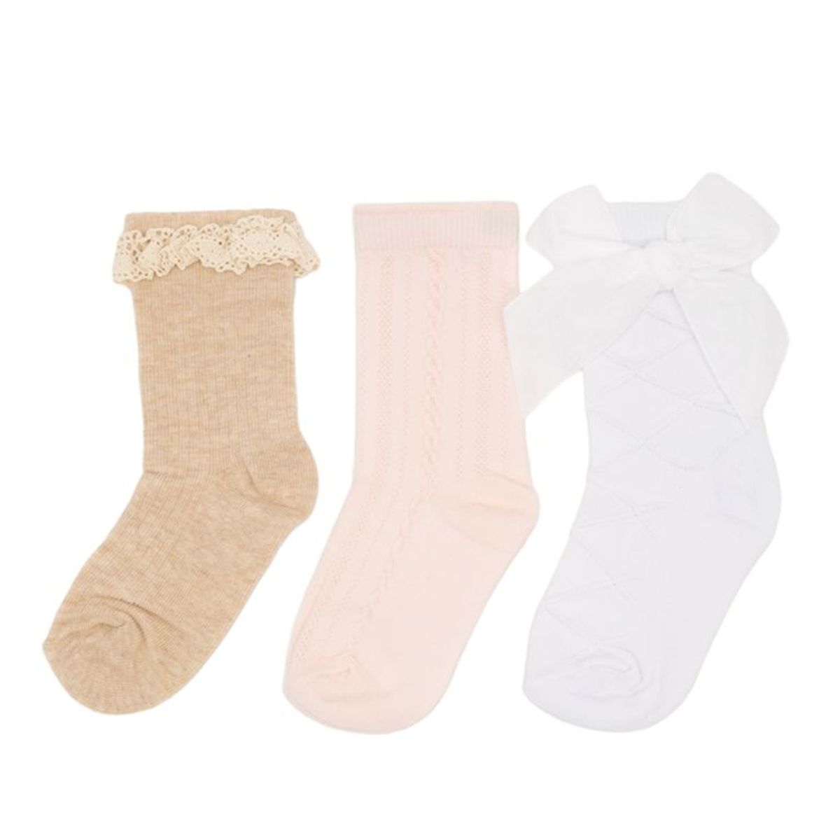 YAMP - Medias Largas Niña Pack X3 Algodón Yamp