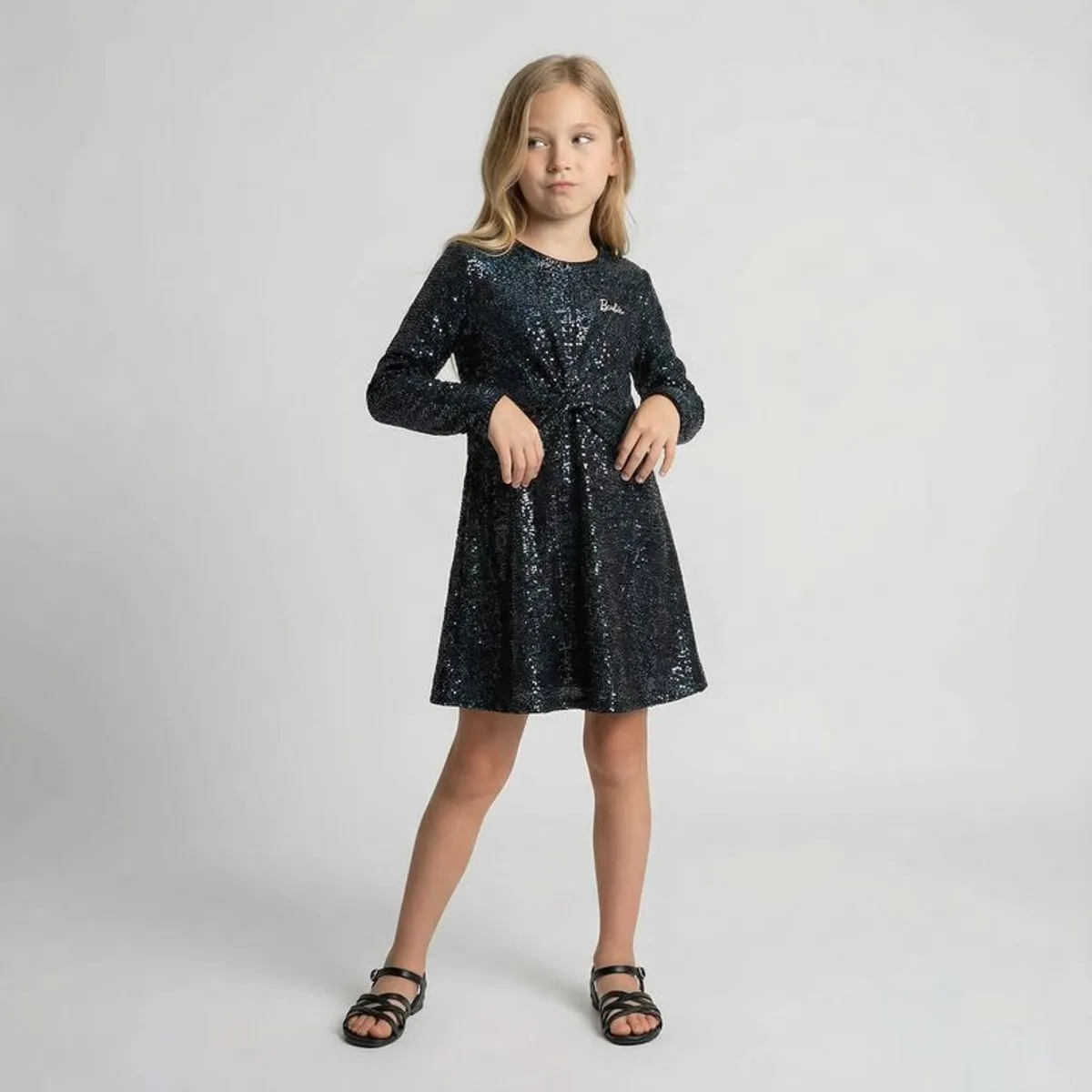 BARBIE - Vestido Niña Manga Larga Barbie