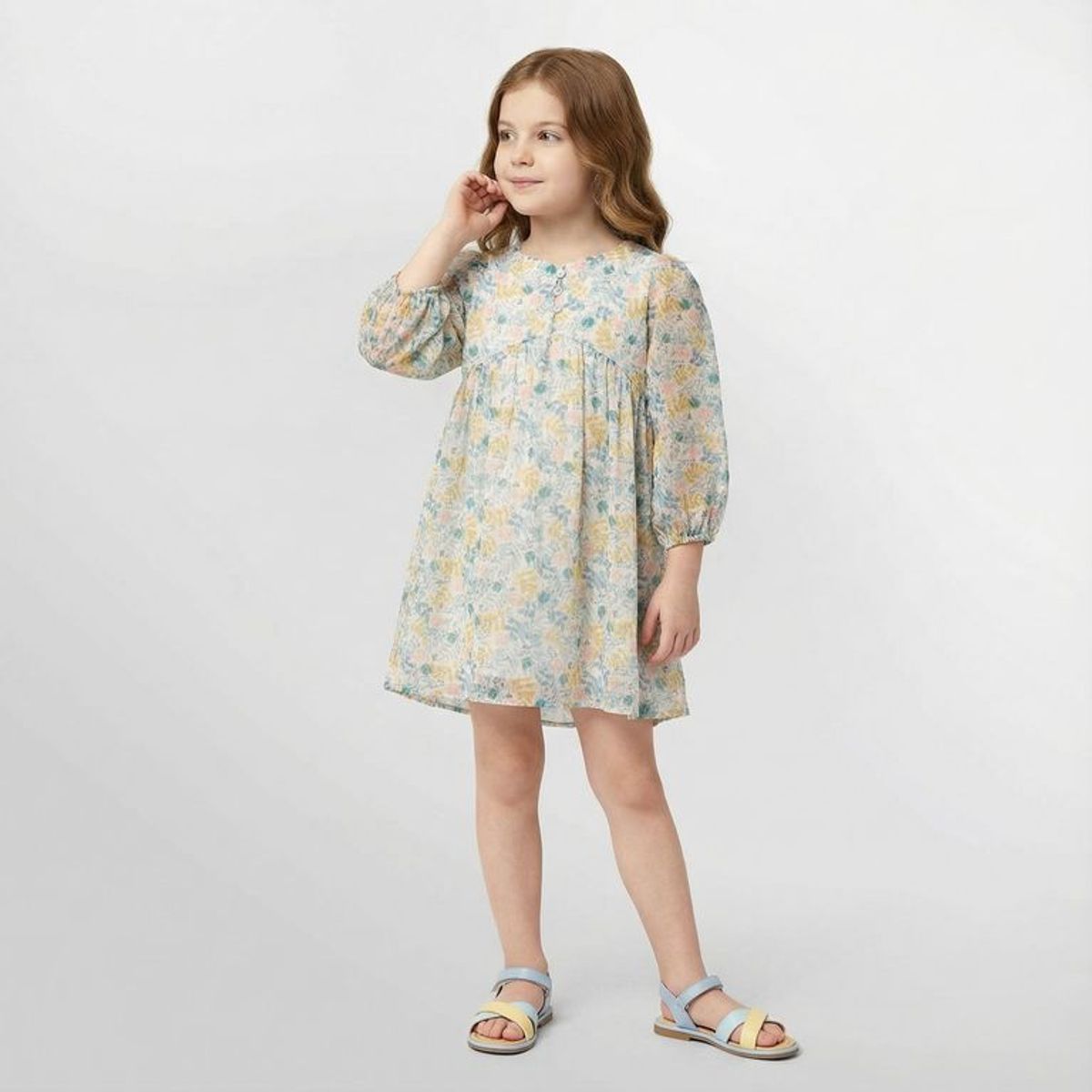 CONIGLIO - Vestido Niña Mnaga Larga Coniglio