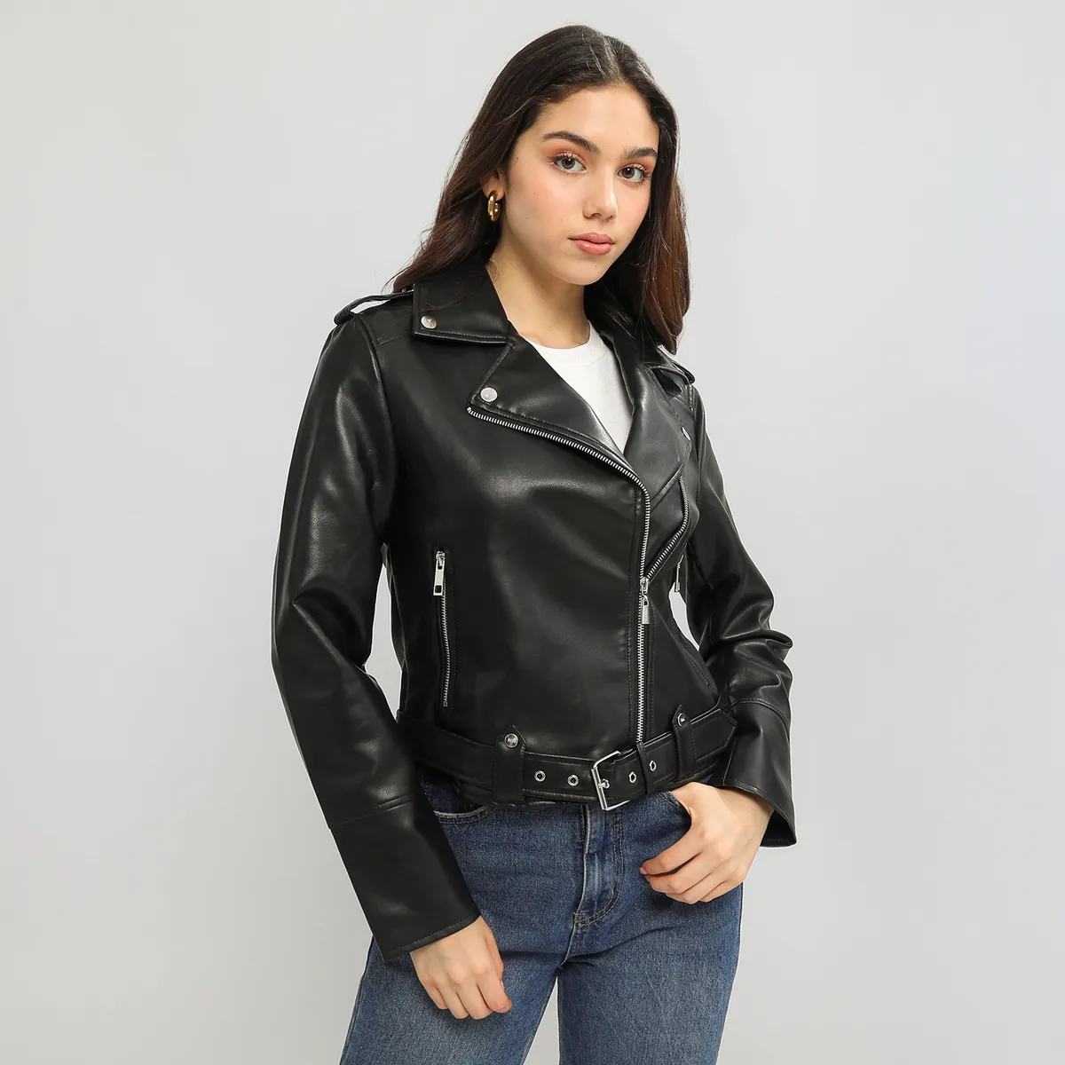 SYBILLA - Casaca Efecto Cuero Mujer Sybilla
