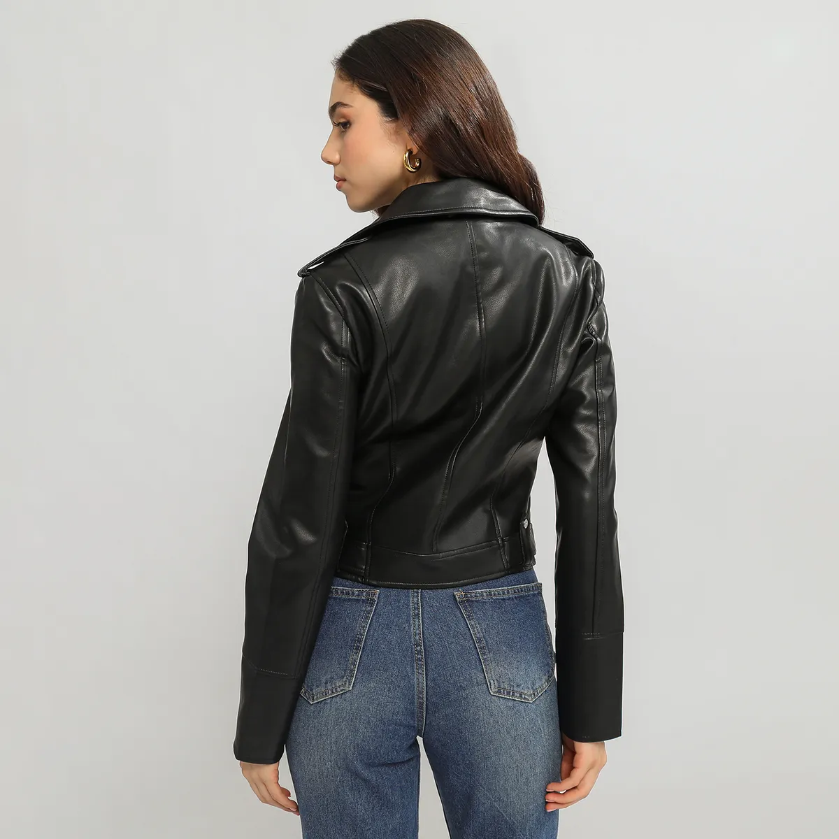 SYBILLA - Casaca Efecto Cuero Mujer Sybilla