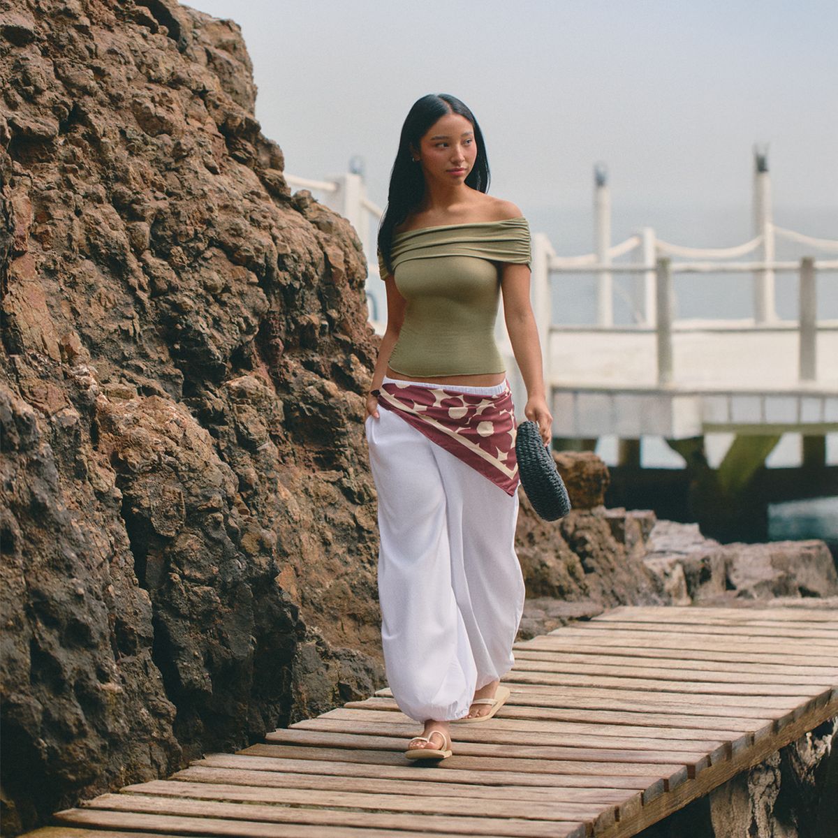 SYBILLA - Polo Off Shoulder Mujer Sybilla