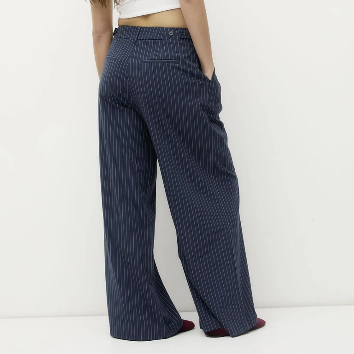 SYBILLA - Pantalón Wide Leg Tiro Alto Mujer Sybilla