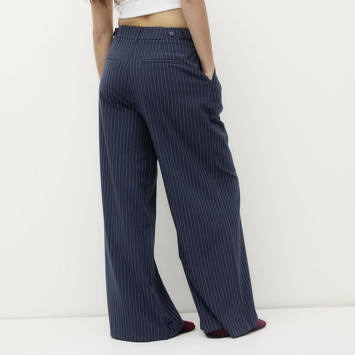 SYBILLA - Pantalón Wide Leg Tiro Alto Mujer Sybilla