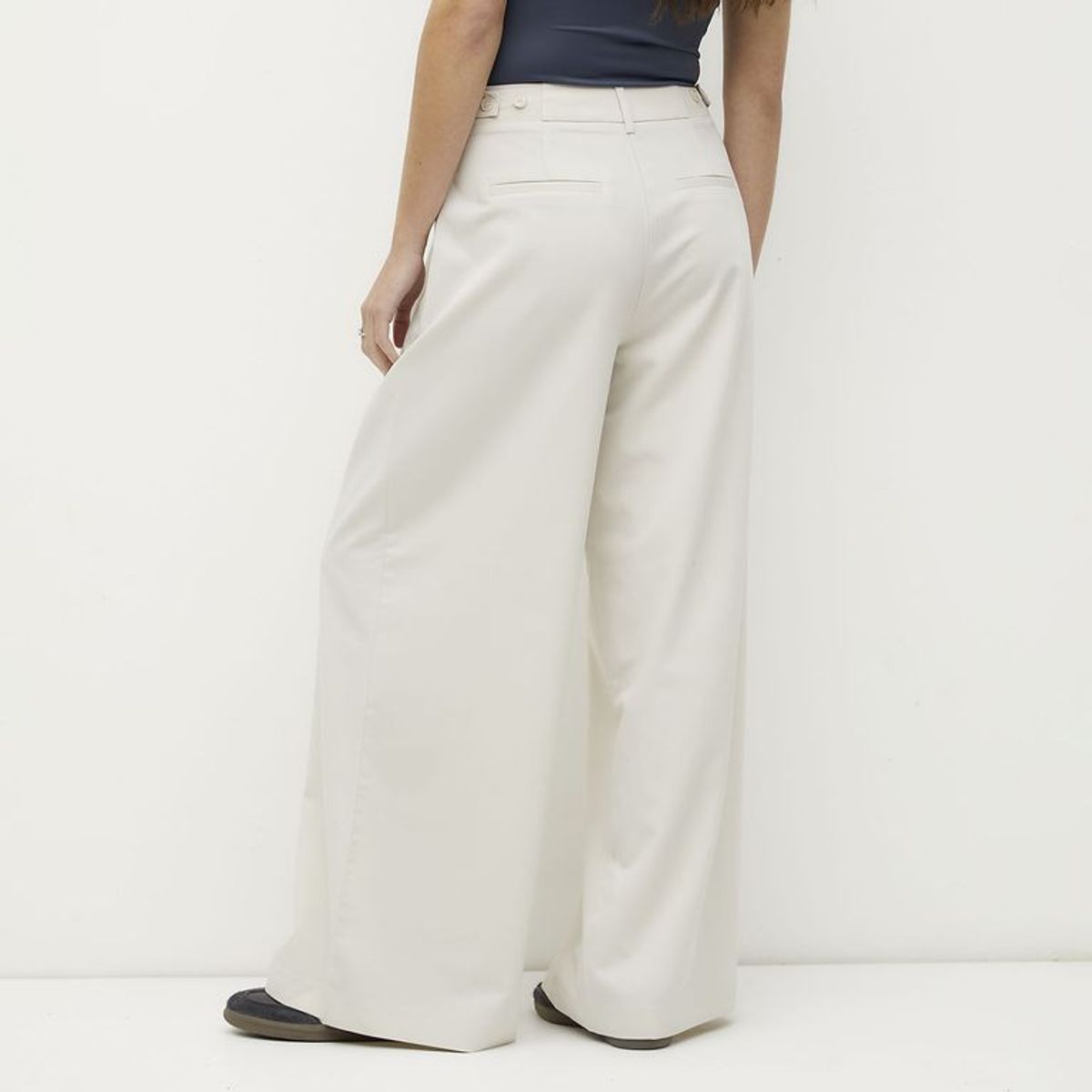 SYBILLA - Pantalón Wide Leg Tiro Alto Mujer Sybilla